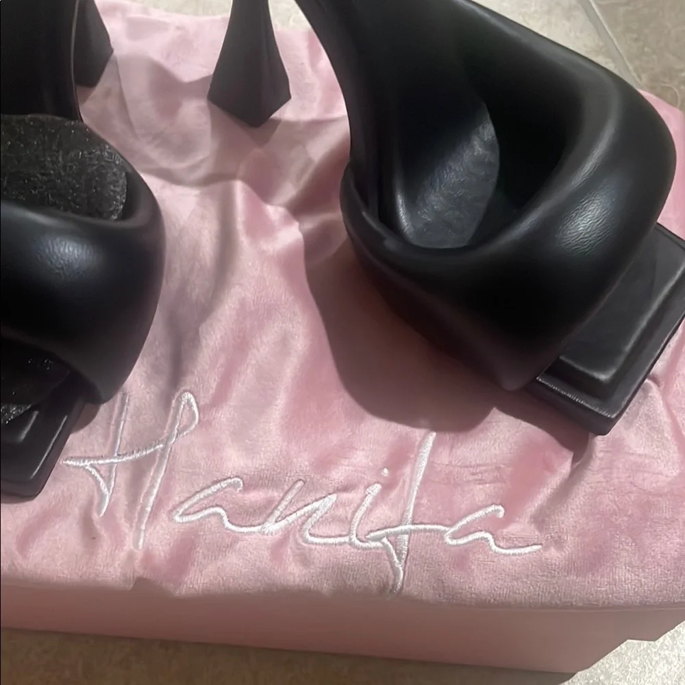 Zoe Black Leather Mules - Picture 2 of 5